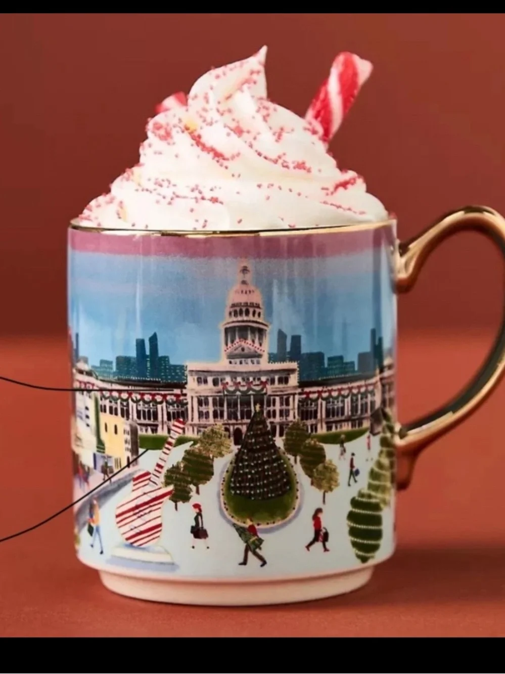 Anthropologie Holiday In The City - Austin Texas Mug 2024 New with Tags